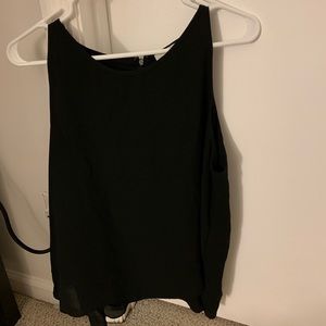 Black sleeveless top